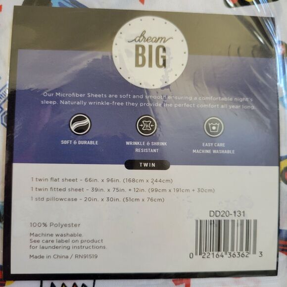 Racing Race Car Speed Sports Indy Nascar Theme 3 pc Twin Sheet Set Kids Checker - Picture 10 of 10